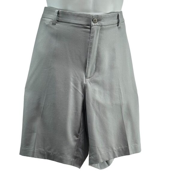 PRO TOUR Men's Golf Shorts Gray Polyester Stretch Pockets Belt Loops Size 42 - Picture 1 of 9